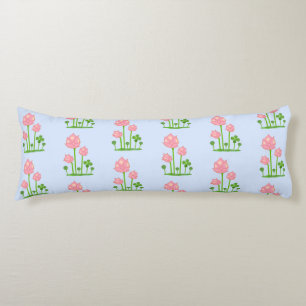 Hermosas flores de Lotus en almohada azul cielo