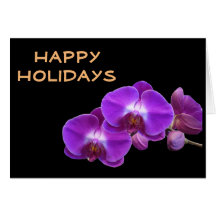 Hermosas flores de orquídea morada felices vacacio