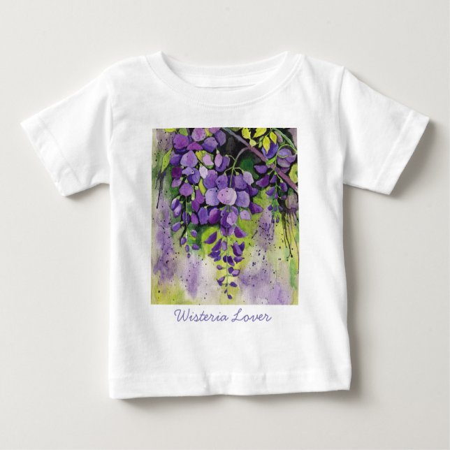 Hermosas Flores De Wisteria En Camiseta Acuática (Anverso)