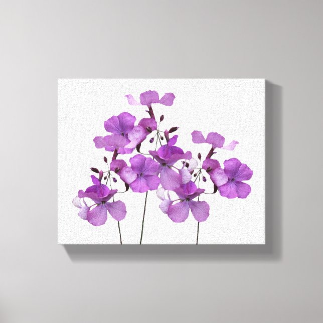 Hermosas flores moradas arte floral moderno (Anverso)