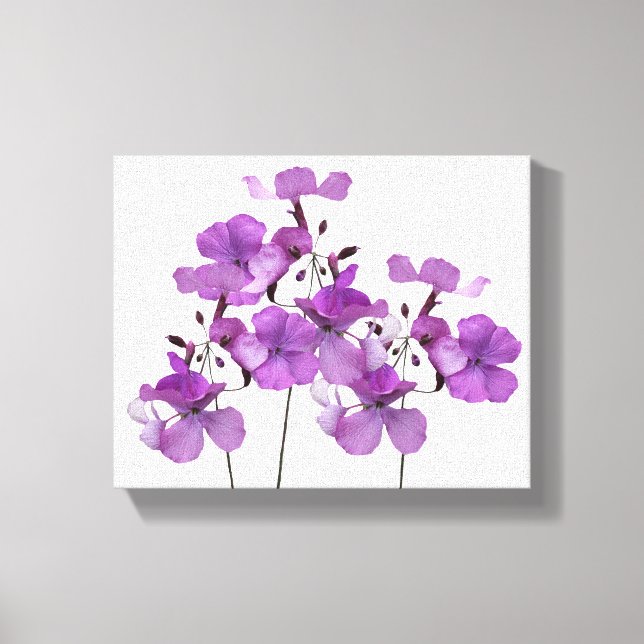 Hermosas flores moradas arte floral moderno (Anverso)
