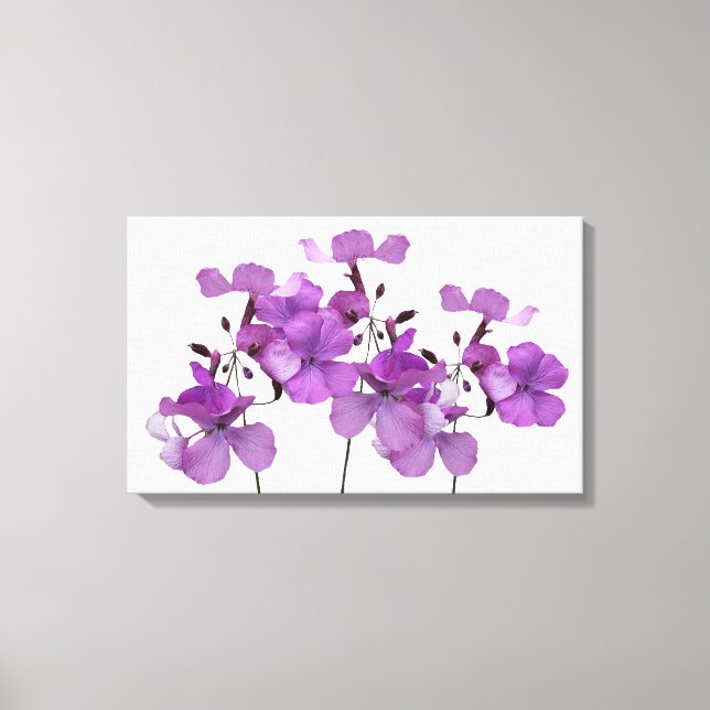 Hermosas flores moradas de bonito arte floral mode (Anverso)