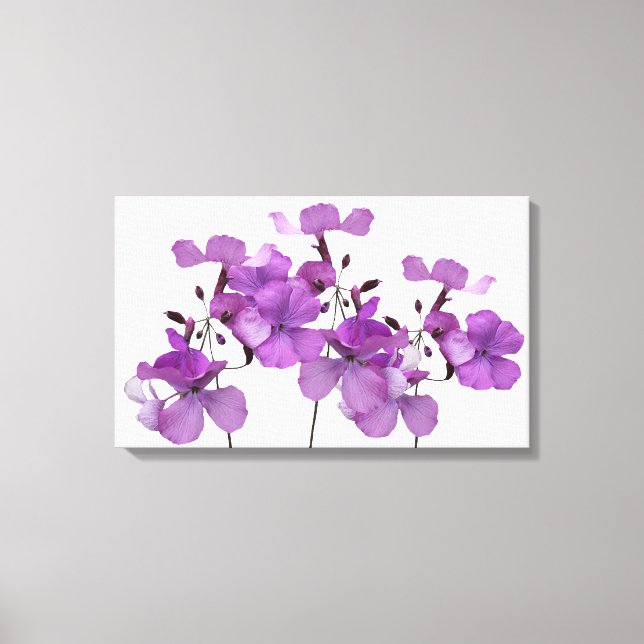 Hermosas flores moradas de bonito arte floral mode (Anverso)