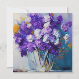 Hermosas flores moradas vintage
