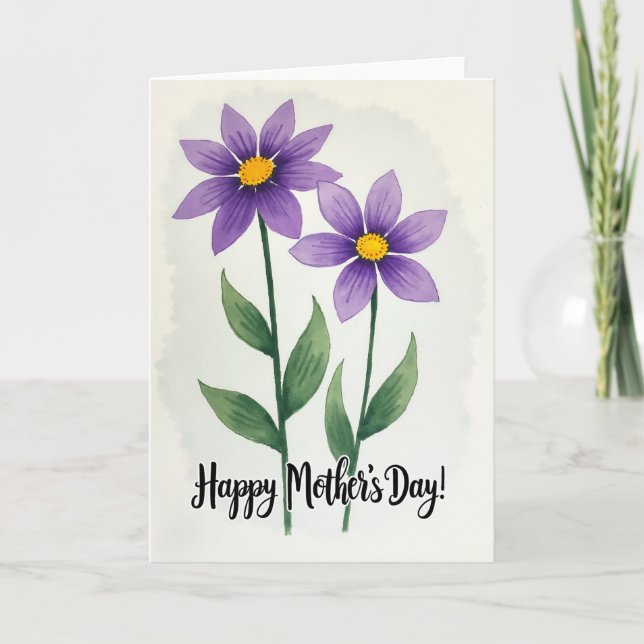 Hermosas Flores para Tarjeta de Esposa (Anverso)