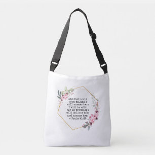 Hermosas flores Salmo 91 Bolsa de cuerpo cruzado