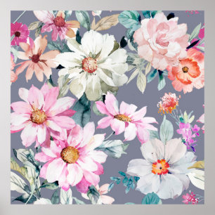 Hermosas flores y hojas arte pintado, flor, abdomi