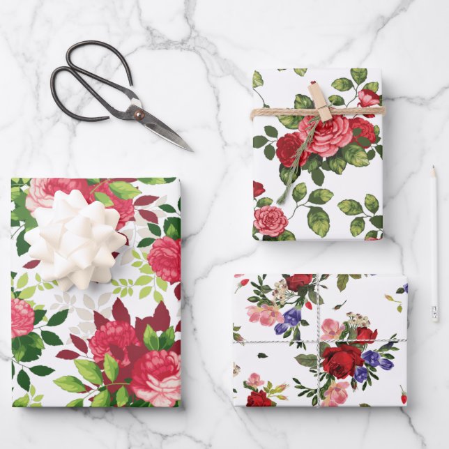 Hermosas hojas de papel de envolvimiento de patron (Anverso)