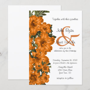 Hermosas invitaciones a bodas de flores de la Nara