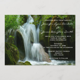 Hermosas invitaciones a bodas naturales de cascada