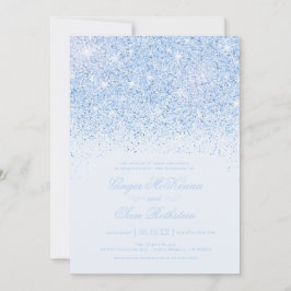 Hermosas invitaciones a la boda de Purpurinas azul