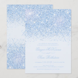 Hermosas invitaciones a la boda de Purpurinas azul