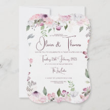 Hermosas invitaciones a la boda floral