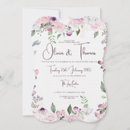 Hermosas invitaciones a la boda floral