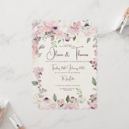 Hermosas invitaciones a la boda floral