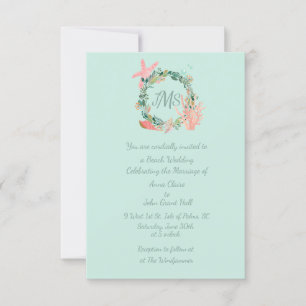 Hermosas Invitaciones Bodas Verde azuladas Perso