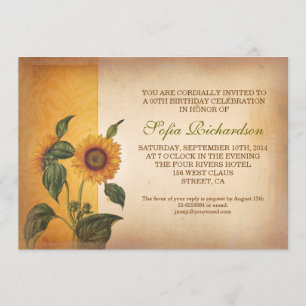 hermosas invitaciones de cumpleaños de girasoles v