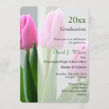 Hermosas invitaciones de graduación de flores de t