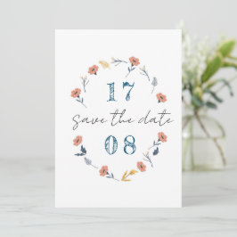 Hermosas invitaciones de matrimonio floral sin tie