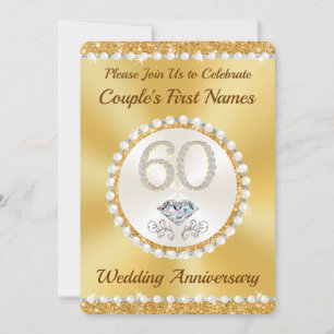 Hermosas invitaciones para el 60º aniversario de b