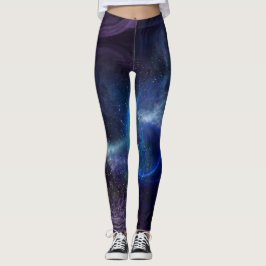 hermosas leggings de patrón de galaxia