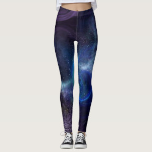 hermosas leggings de patrón de galaxia
