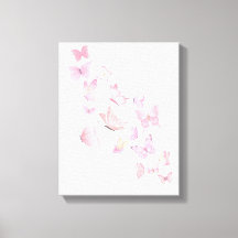 Hermosas Mariposas Rosadas - Lienzo Envuelto