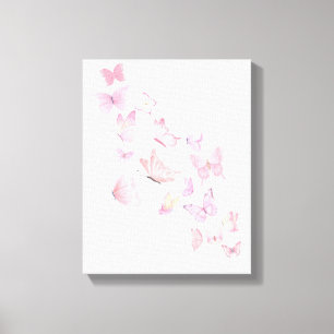 Hermosas Mariposas Rosadas - Lienzo Envuelto
