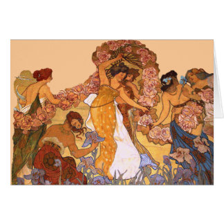 Hermosas mujeres de Art Nouveau con irlandeses y R