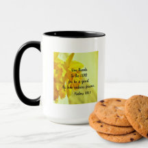Hermosas Narcisos Amarillos Taza de 15 oz Escritur
