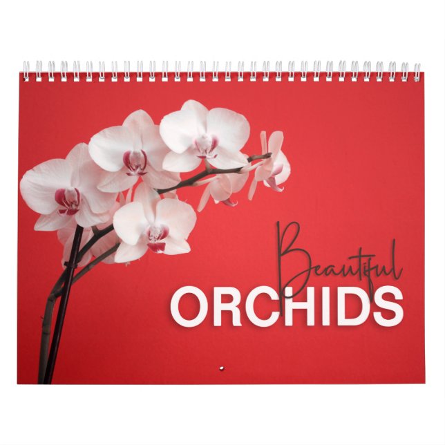 Hermosas orquídeas con el calendario de paredes de (Tapa)