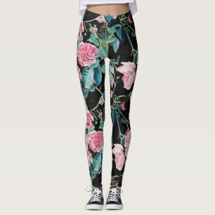Hermosas piernas medias de rosas antiguas