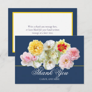 Hermosas Rosas Coloridas Tarjeta de Agradecimiento