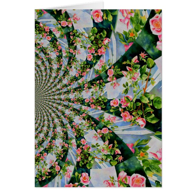 Hermosas rosas rojas rosadas retro acuarela floral (Frente)