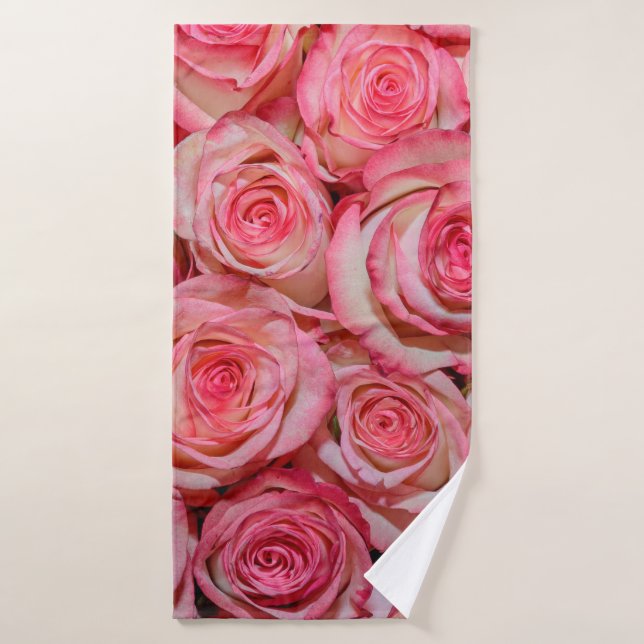 Hermosas rosas rosas (Toalla de baño)