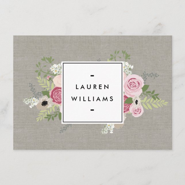 Hermosas rosas rosas en el certificado de regalo d (Anverso)