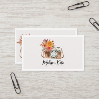Hermosas tarjetas de presentación para cámaras acu