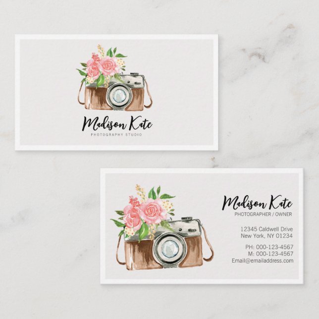 Hermosas tarjetas de presentación para cámaras acu (Anverso / Reverso)