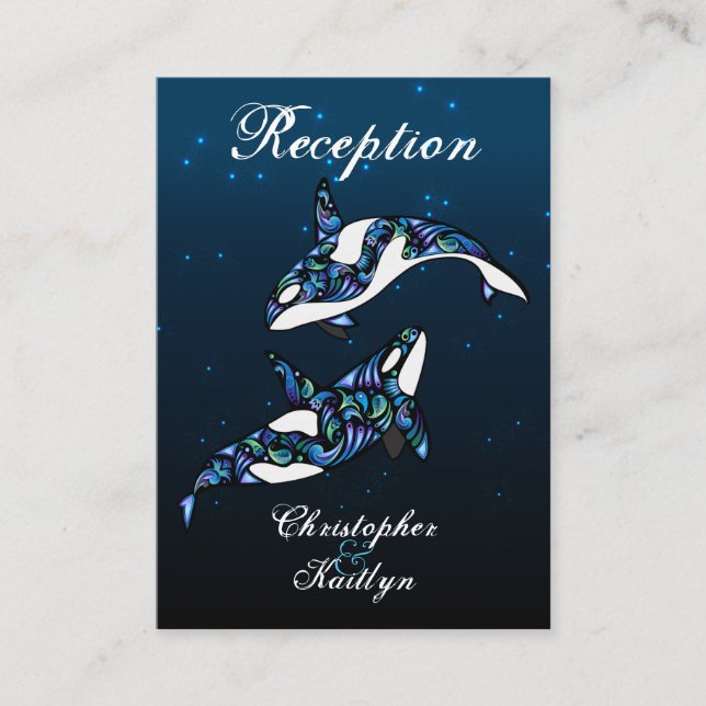 Hermosas tarjetas de recepción para bodas de balle (Anverso)