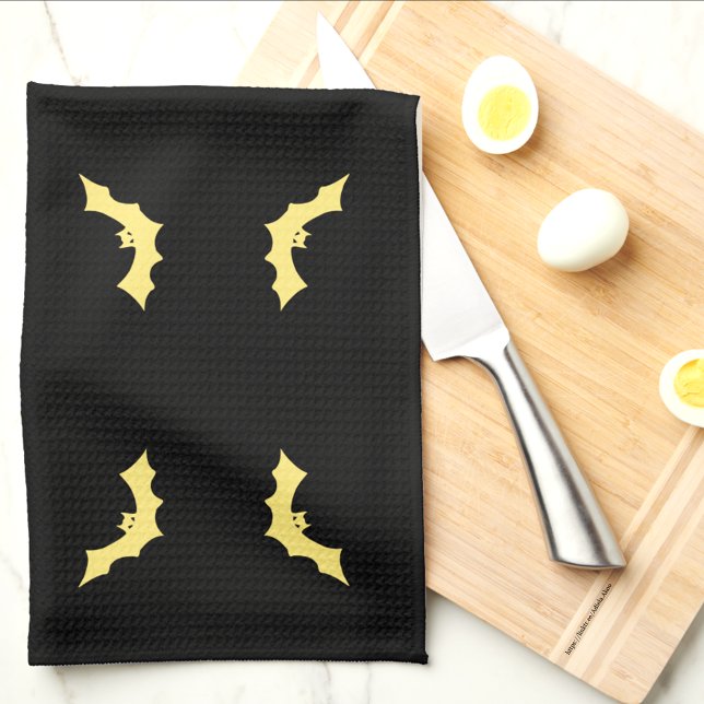 Hermosas toallas de cocina de baño del poeta Adiel (Beautiful Bat Kitchen Towels by Poet Adiela Akoo. Love it? GET it! Shop Halloween Treats now)