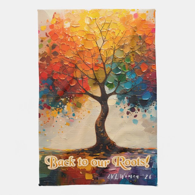 Hermosas toallas de cocina del árbol de la vida (Vertical)