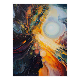 Hermoso, abstracto, Poster espacial