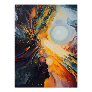 Hermoso, abstracto, Poster espacial