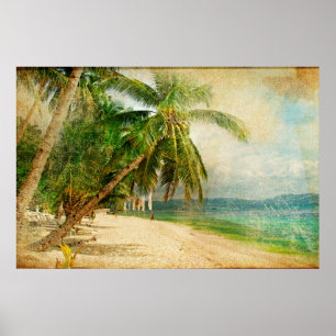 Hermoso afiche de época de 36" x 24" impresión de