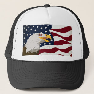 Hermoso Águila y Sombrero de la Bandera de EE. UU.