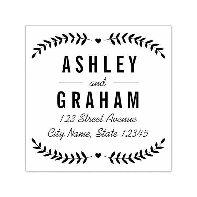 Hermoso Amor Sello de goma personalizado (Diseño)