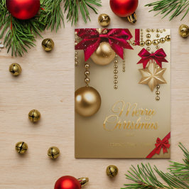 Hermoso Año Nuevo Feliz Navidad Rojo