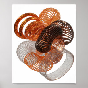 Hermoso arte abstracto en plata impresión de moda