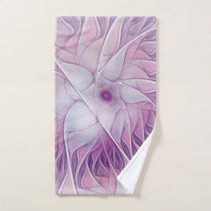 Hermoso Arte Abstracto Fractal de Flor Rosa Modern