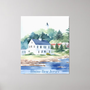 Hermoso arte acuático de Maine New Jersey